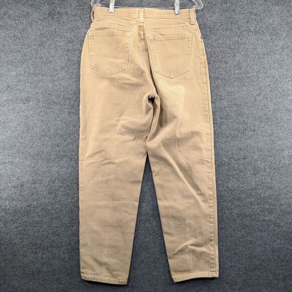 Lands End Direct Merchants Womens Jeans Tan Size 10 5 Pocket Belt Loops - Picture 3 of 12